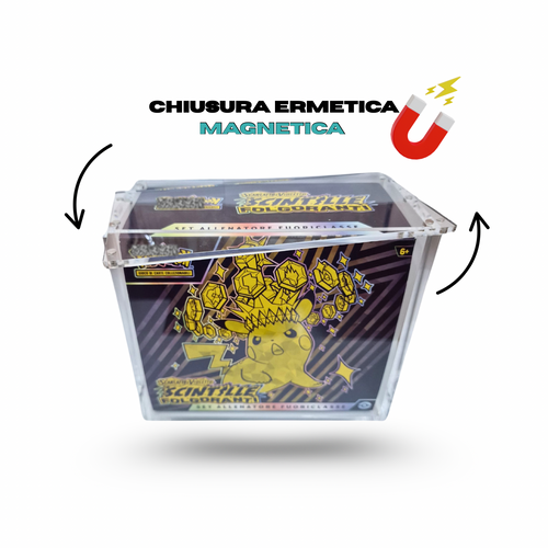 Teca case In Acrilico Protettiva Per Etb Set Allenatore  Tappo Magnetico Pokémon