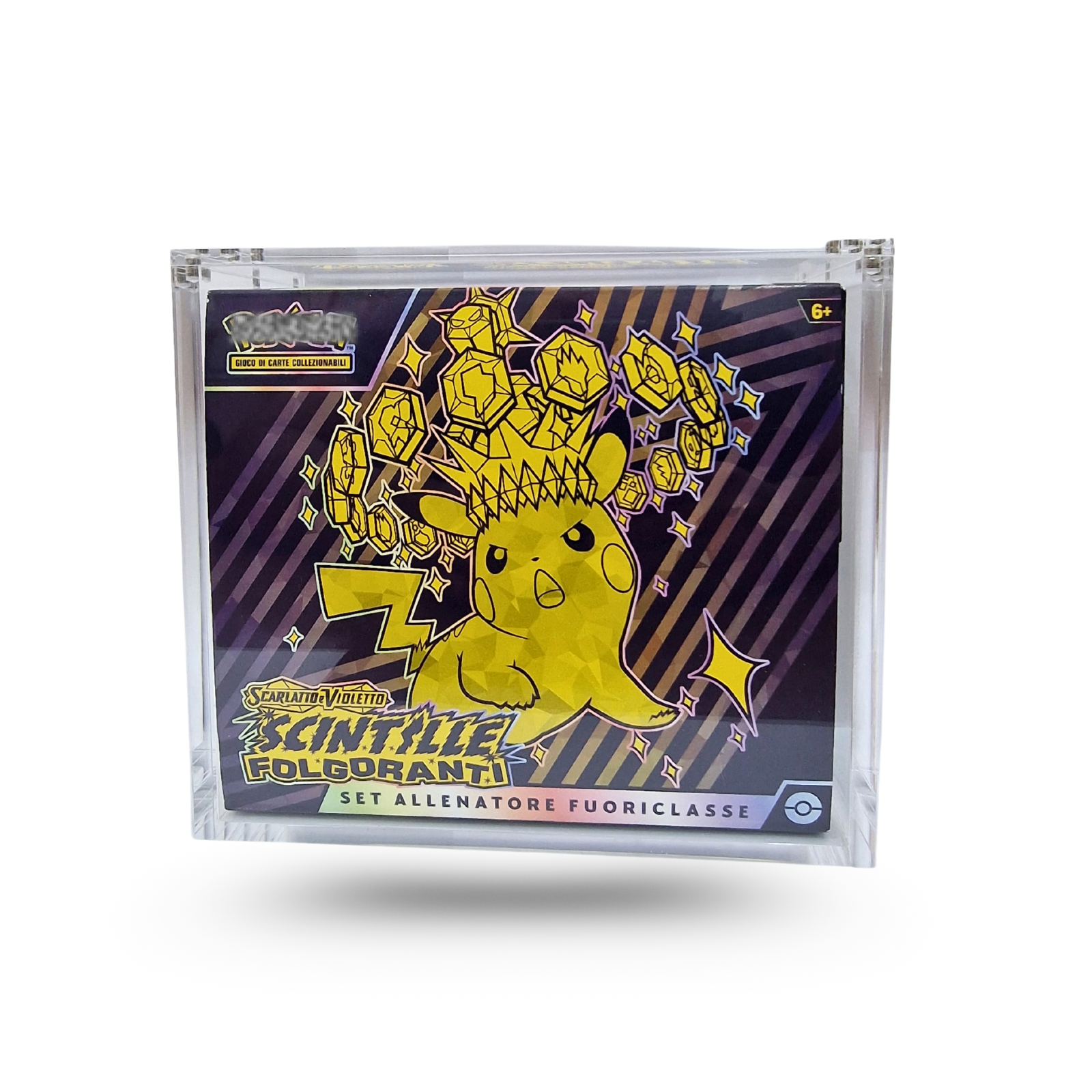 Teca case In Acrilico Protettiva Per Etb Set Allenatore  Tappo Magnetico Pokémon