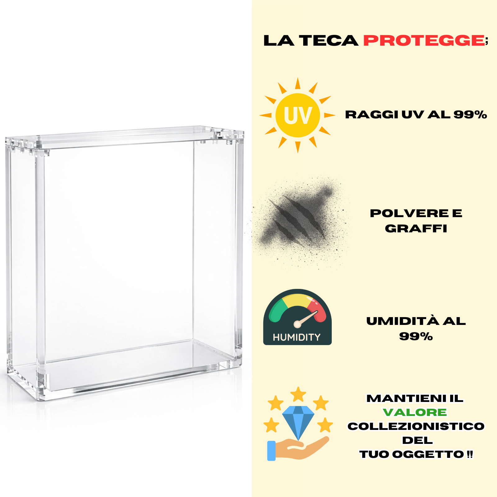 Case Teca Protettive In Acrilico Magnetica Per Box Jap 30 Buste Teche Pokemon Trasparenti